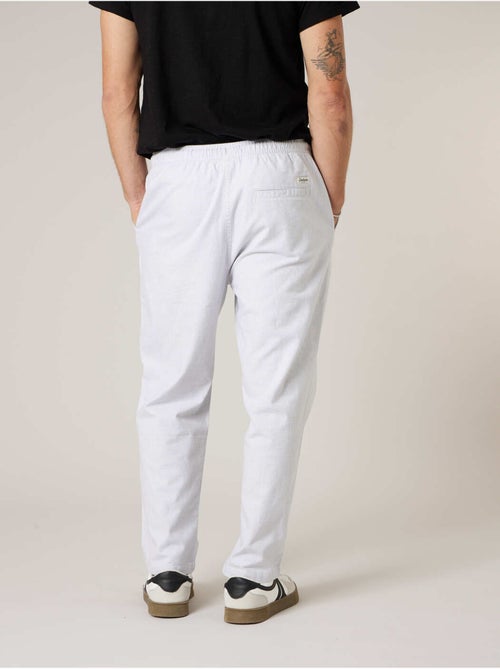 Pantalon loose homme en coton et lin 'Deeluxe' - Kiabi