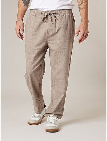 Pantalon loose homme en coton et lin 'Deeluxe'