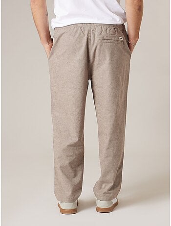Pantalon loose homme en coton et lin 'Deeluxe'