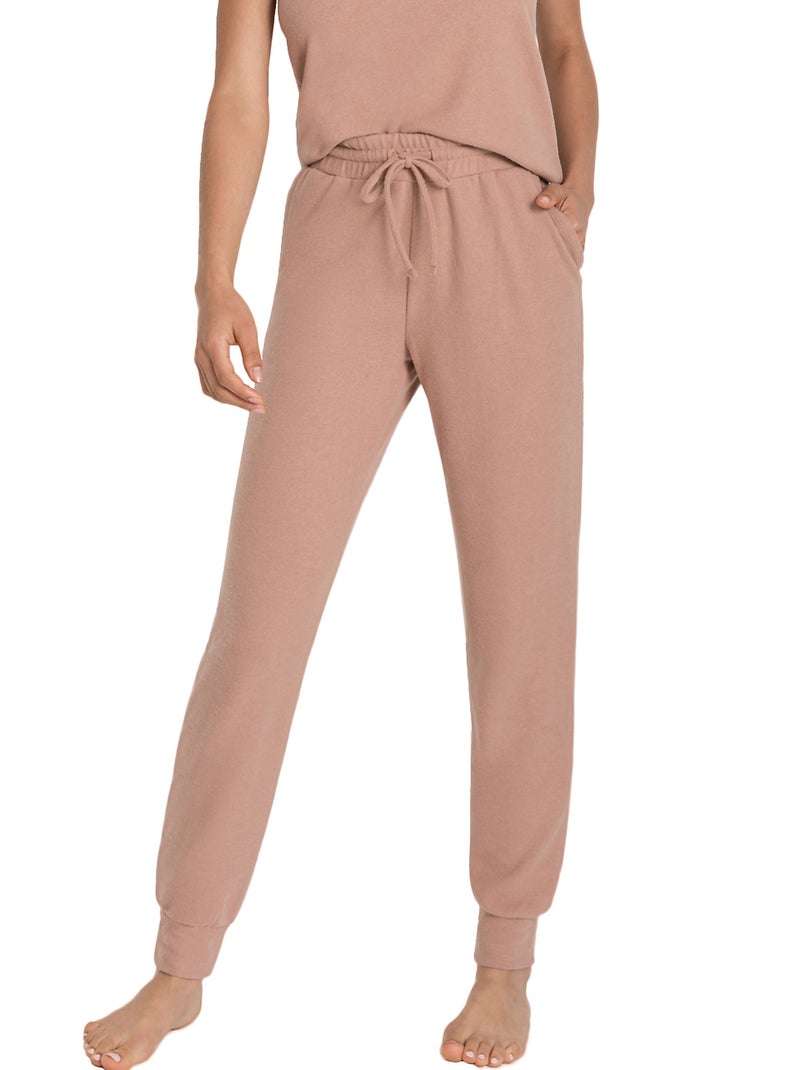 Pantalon loungewear resserré Strick Beige - Kiabi