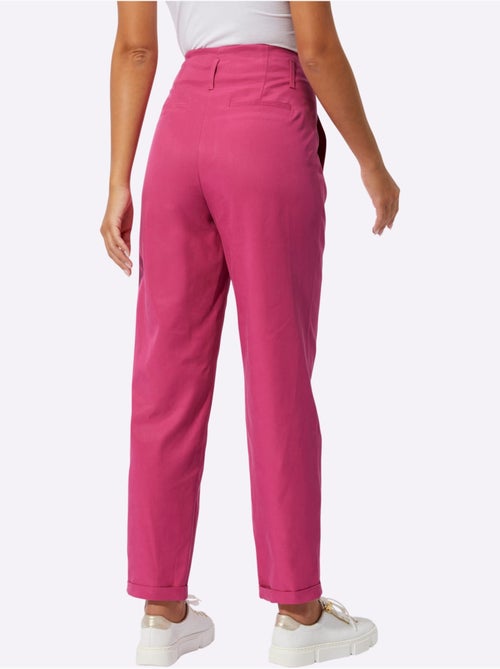 Pantalon lyocell à taille haute et coupe droite - Taille standard - Helline - Kiabi Pantalon lyocell à taille haute et coupe droite - Taille standard - Helline - Kiabi