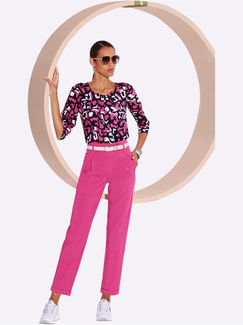 Pantalon lyocell à taille haute et coupe droite - Taille standard - Helline - Kiabi Pantalon lyocell à taille haute et coupe droite - Taille standard - Helline - Kiabi