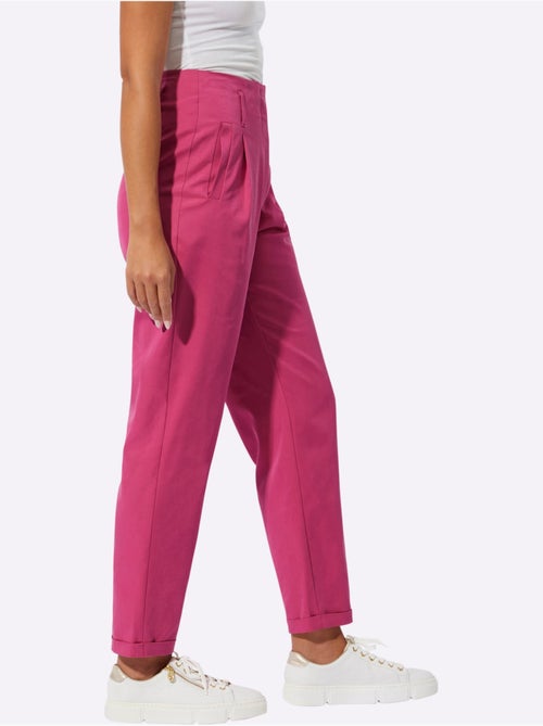 Pantalon lyocell à taille haute et coupe droite - Taille standard - Helline - Kiabi Pantalon lyocell à taille haute et coupe droite - Taille standard - Helline - Kiabi
