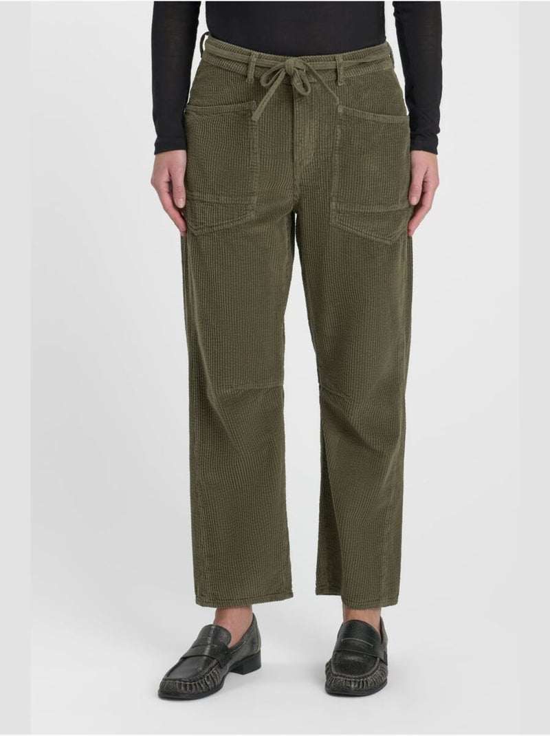 Pantalon madie loose, large 'le temps des cerises' Kaki - Kiabi