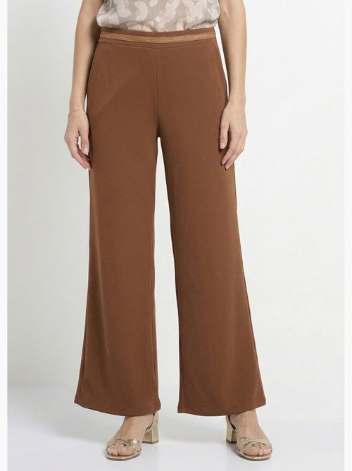 Pantalon maille avec galon à la taille - Afibel - Kiabi