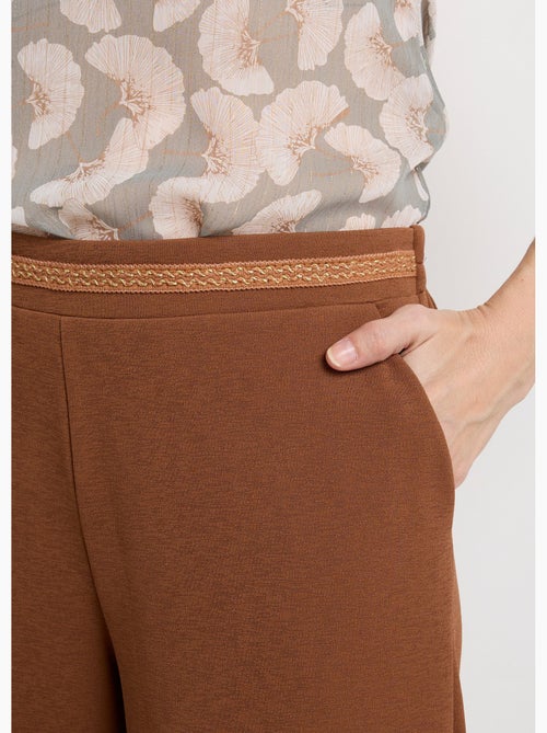 Pantalon maille avec galon à la taille - Afibel - Kiabi