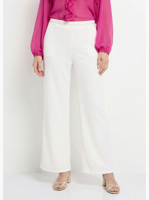 Pantalon maille avec galon à la taille - Afibel - Kiabi
