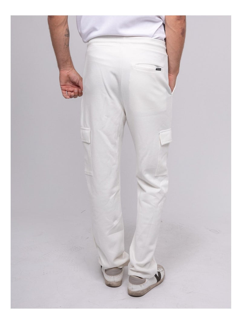 Pantalon maille cargo VALDO Ecru - Kiabi