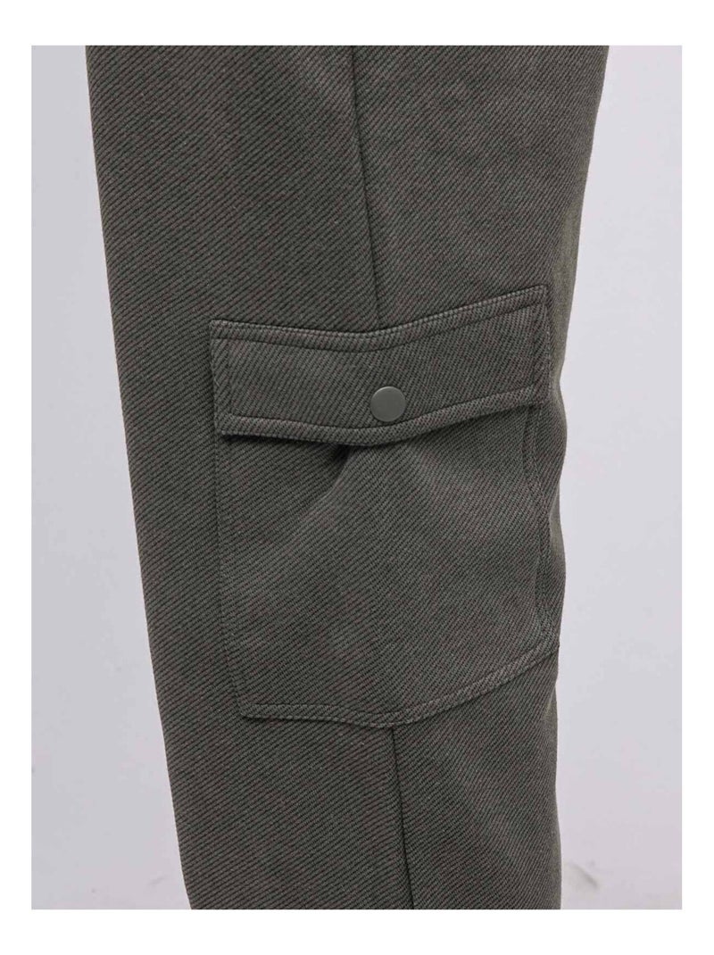 Pantalon maille cargo VALDO Kaki - Kiabi