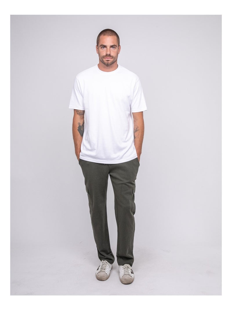 Pantalon maille cargo VALDO Kaki - Kiabi