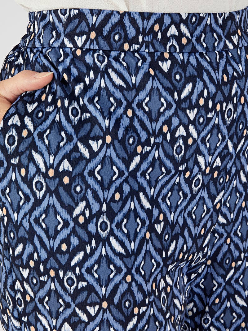 Pantalon maille crêpe - Damart Bleu - Kiabi