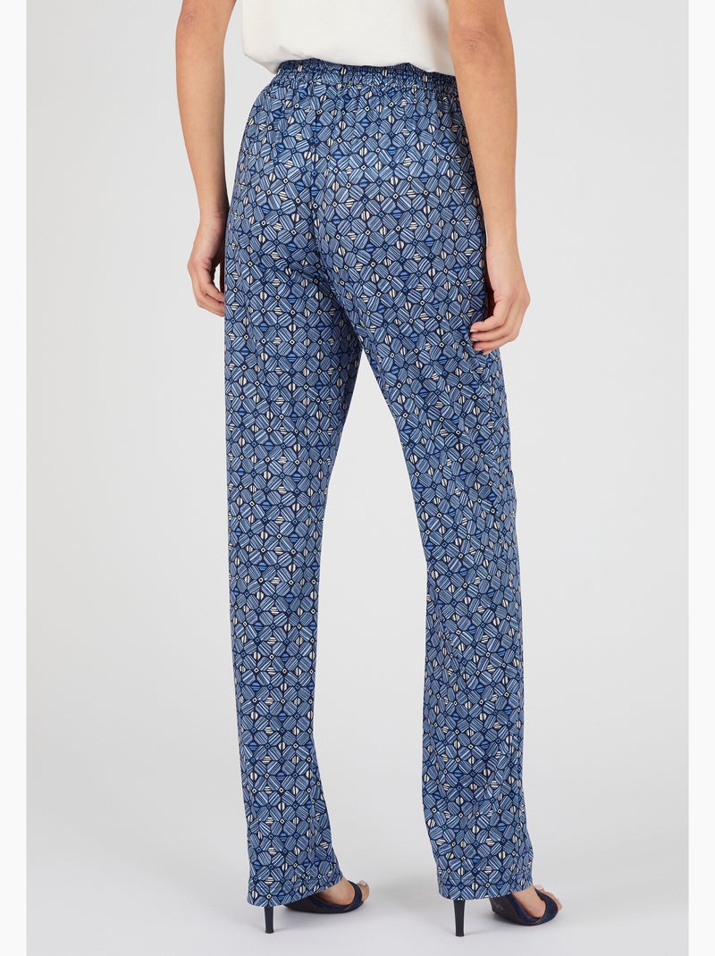 Pantalon maille crêpe - Damart Bleu marine - Kiabi