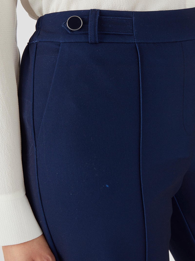 Pantalon maille crêpe enfilable - Damart Bleu marine - Kiabi