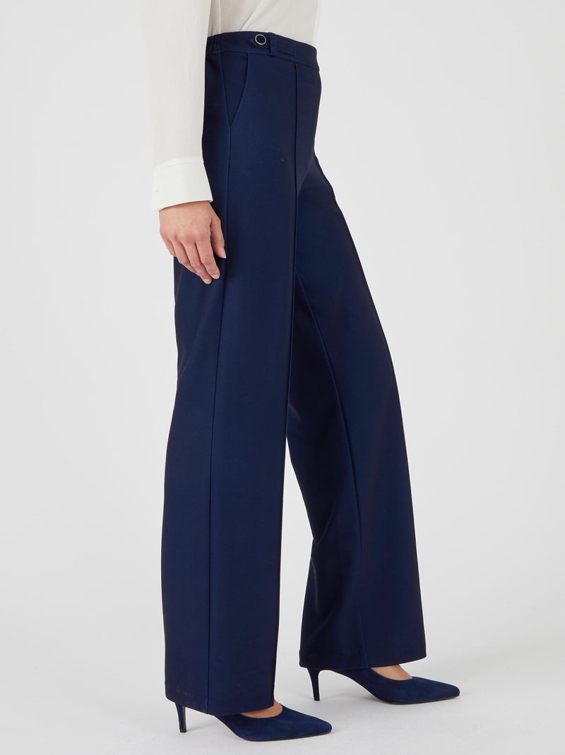 Pantalon maille crêpe enfilable - Damart Bleu marine - Kiabi