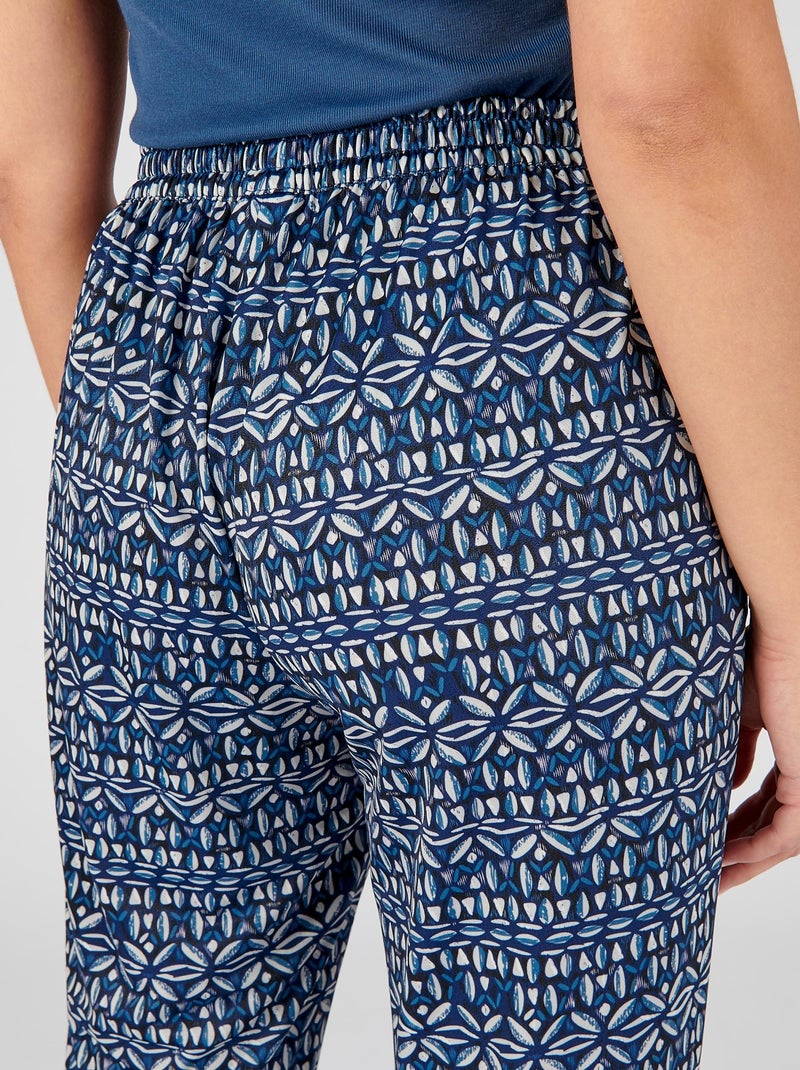 Pantalon maille crêpe stretch - Damart Bleu marine - Kiabi