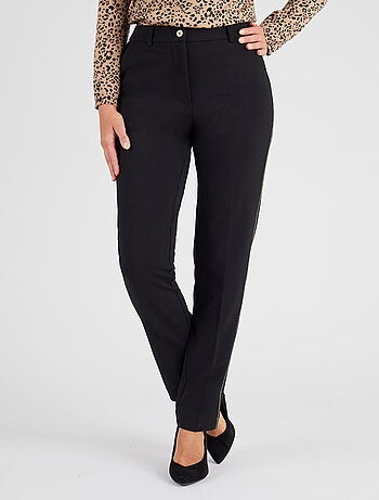 Pantalon maille crêpe stretch liserés côtés - Damart