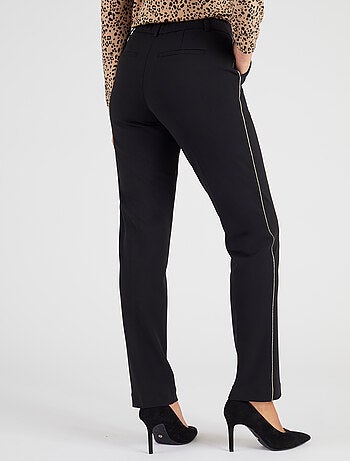 Pantalon maille crêpe stretch liserés côtés - Damart