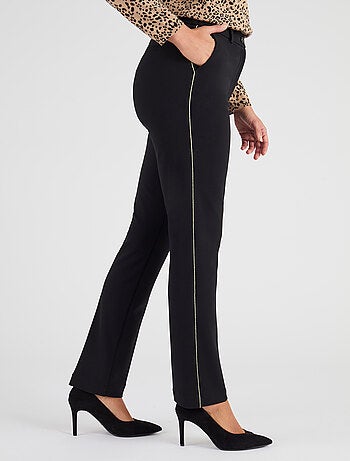 Pantalon maille crêpe stretch liserés côtés - Damart