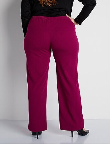 Pantalon maille crêpe taille élastiquée