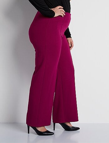 Pantalon maille crêpe taille élastiquée