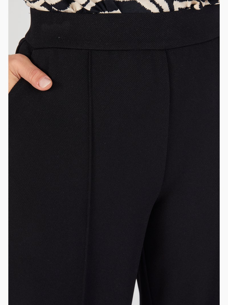Pantalon maille enfilable - Damart Noir - Kiabi