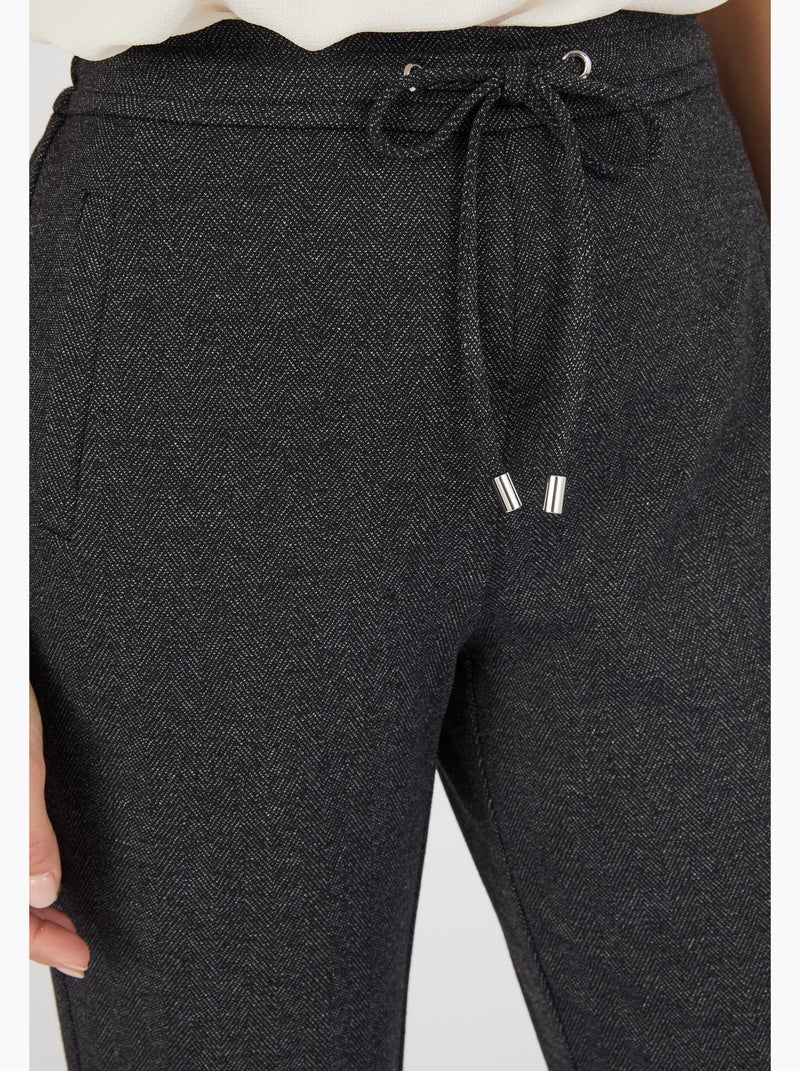 Pantalon maille jacquard enfilable - Damart Gris - Kiabi