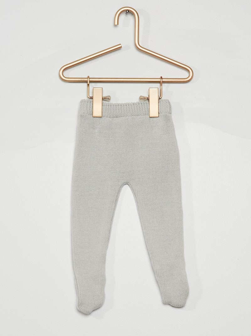 Pantalon maille 'La Manufacture de Layette' gris - Kiabi