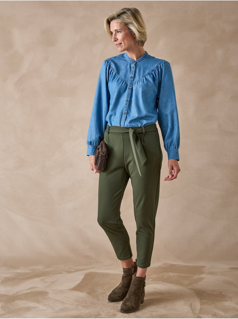 Pantalon maille longueur cheville - DAXON Kaki - Kiabi