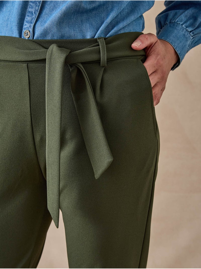 Pantalon maille longueur cheville - DAXON Kaki - Kiabi