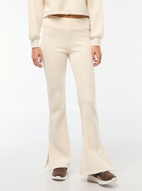 Pantalon maille lourde et douce coupe bootcut - Kiabi
