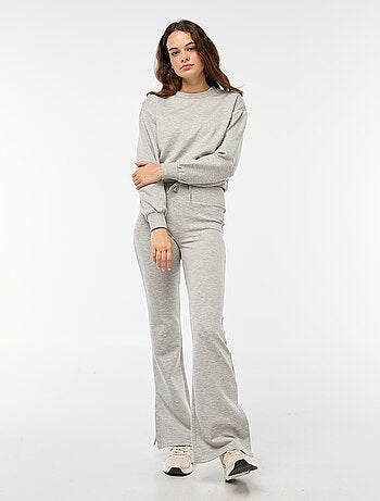 Pantalon maille lourde et douce coupe bootcut