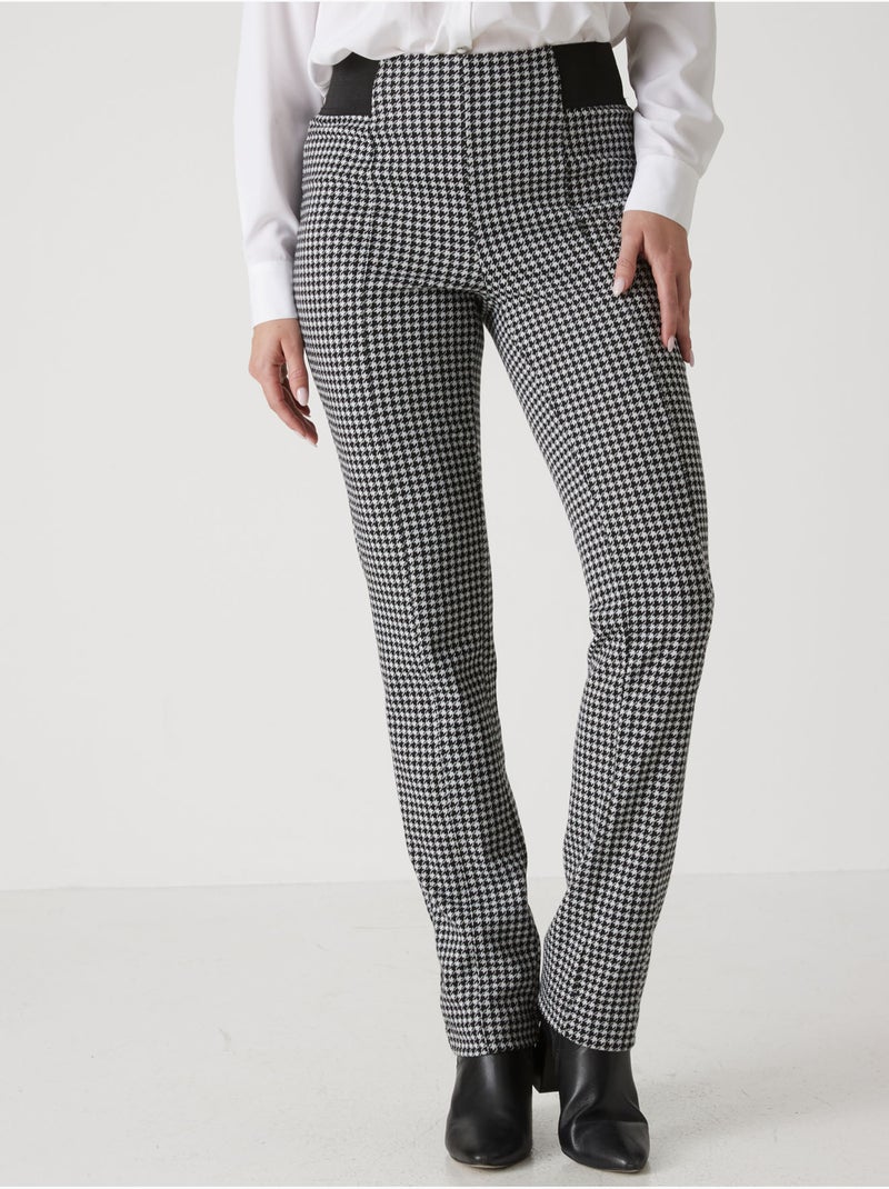 Pantalon maille milano - DAXON Noir Blanc - Kiabi