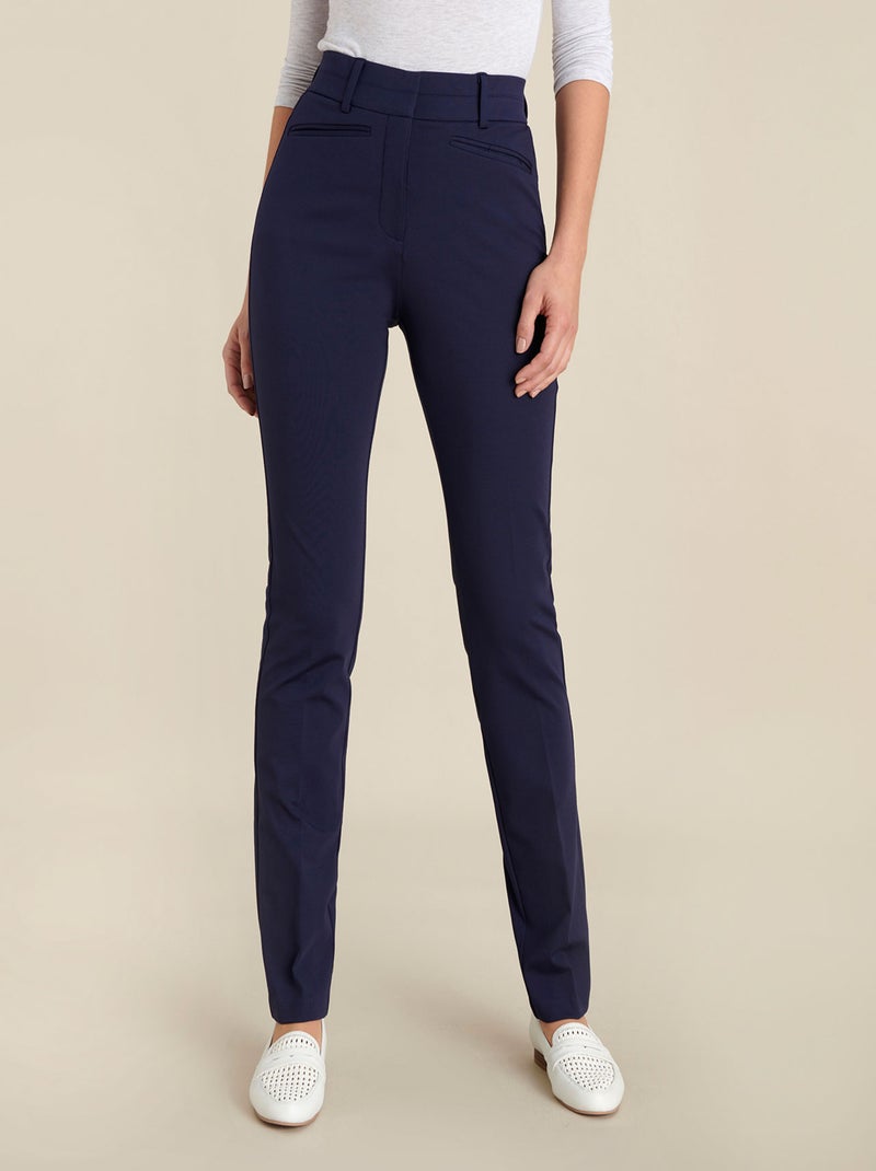 Pantalon maille milano bi-extensible - Damart Bleu marine - Kiabi