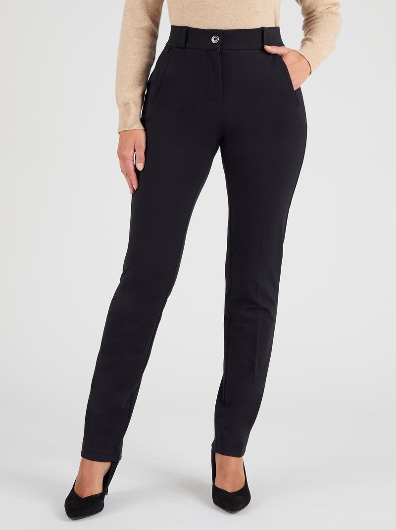 Pantalon maille milano bi-extensible Perfect Fit by Damart - Damart Noir - Kiabi