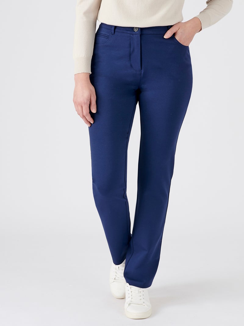 Pantalon maille milano Perfect Fit by Damart - Damart Bleu marine - Kiabi