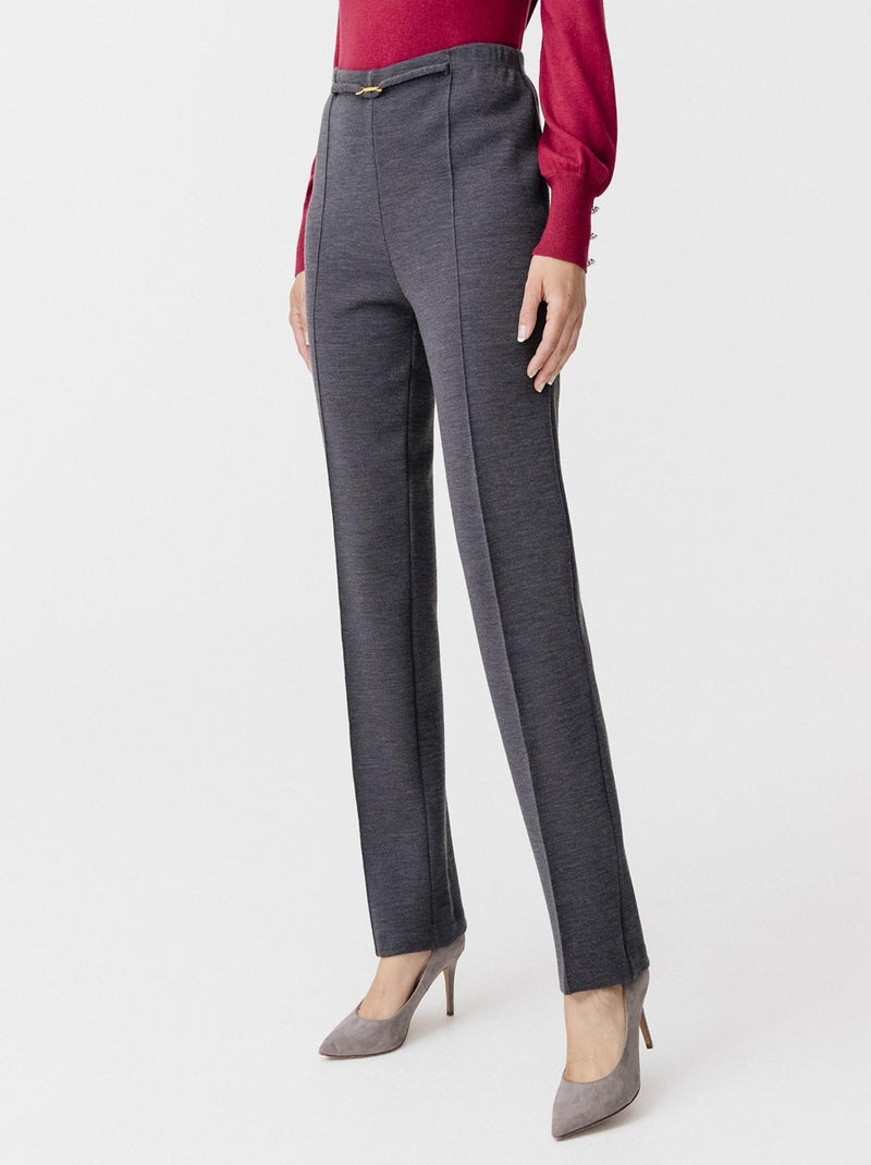 Pantalon maille milano Thermolactyl - Damart Gris - Kiabi