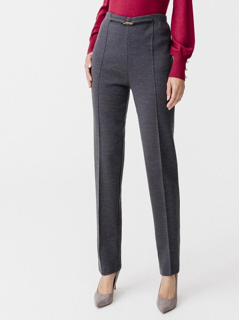 Pantalon maille milano Thermolactyl - Damart Gris - Kiabi