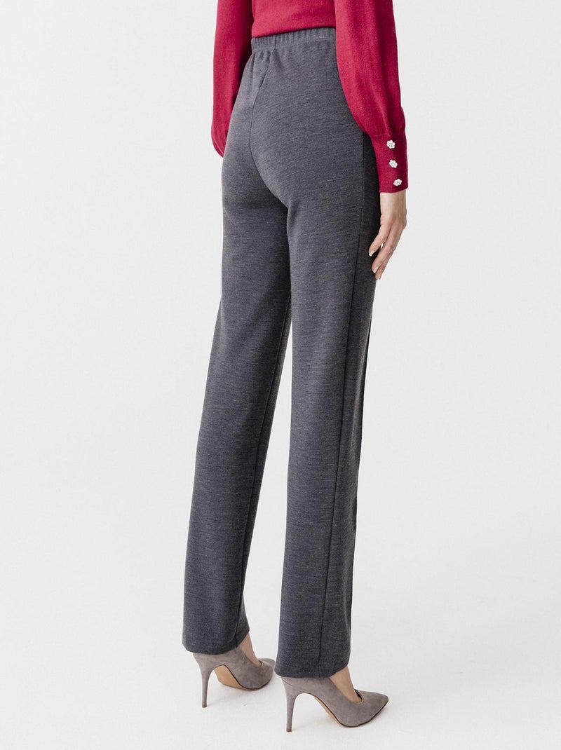 Pantalon maille milano Thermolactyl - Damart Gris - Kiabi