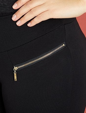 Pantalon maille milano zips fantaisie - Kiabi