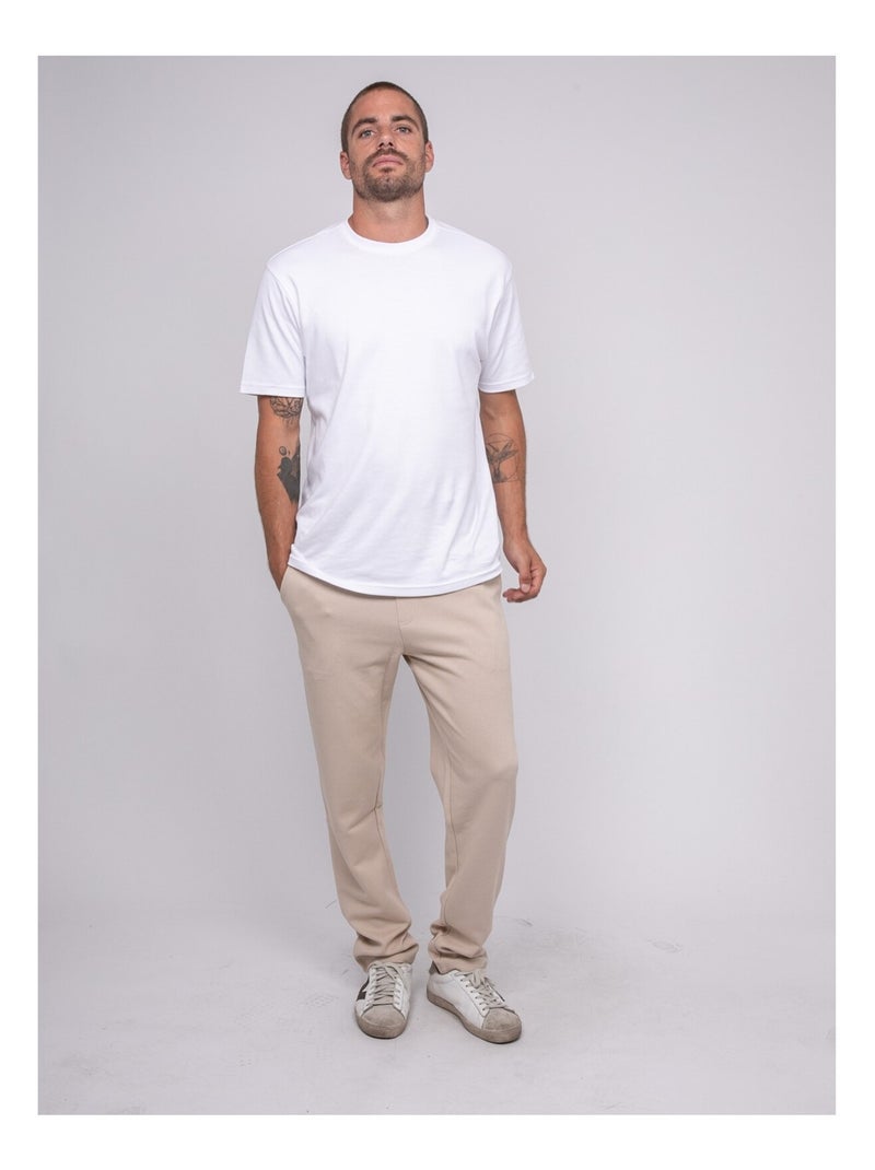 Pantalon maille sergé VAKARIS Beige - Kiabi