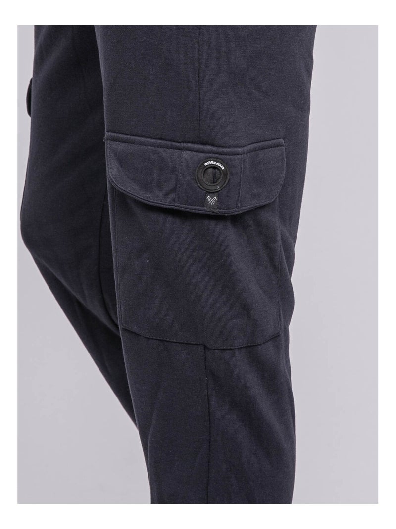 Pantalon maille VERCATO Bleu marine - Kiabi