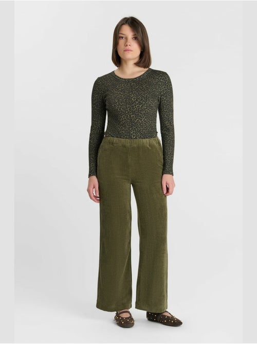 Pantalon margegi droite 'le temps des cerises' - Kiabi