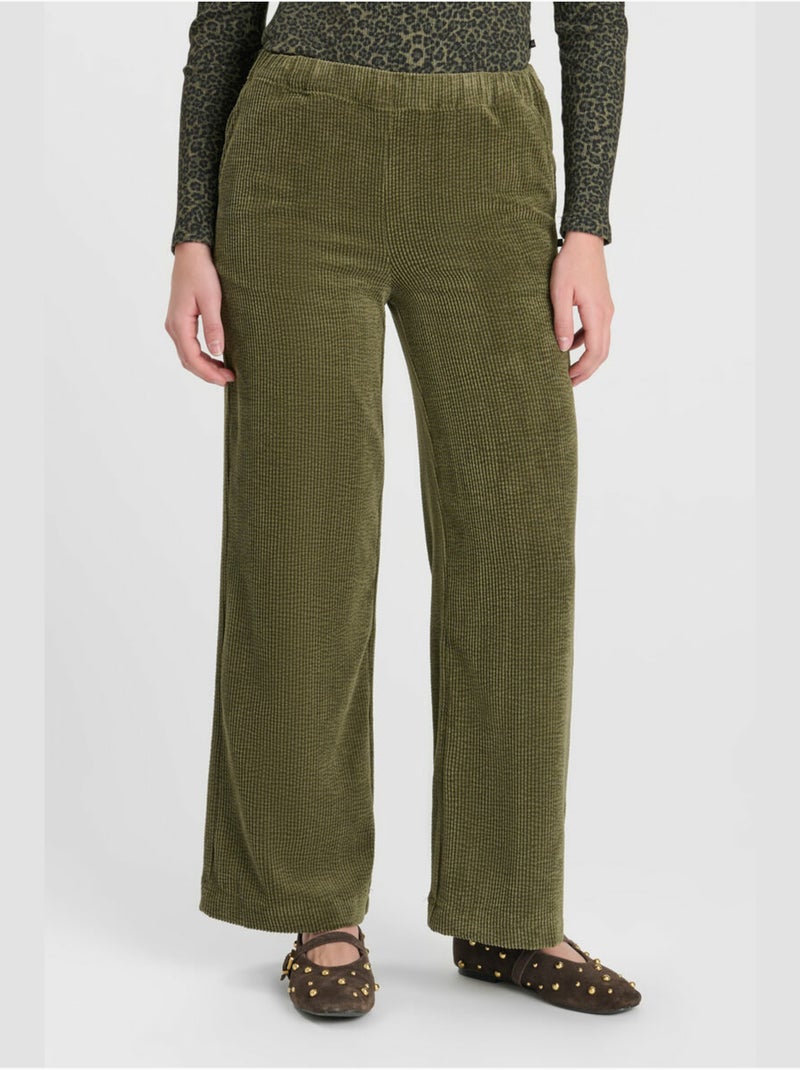 Pantalon margegi droite 'le temps des cerises' Kaki - Kiabi