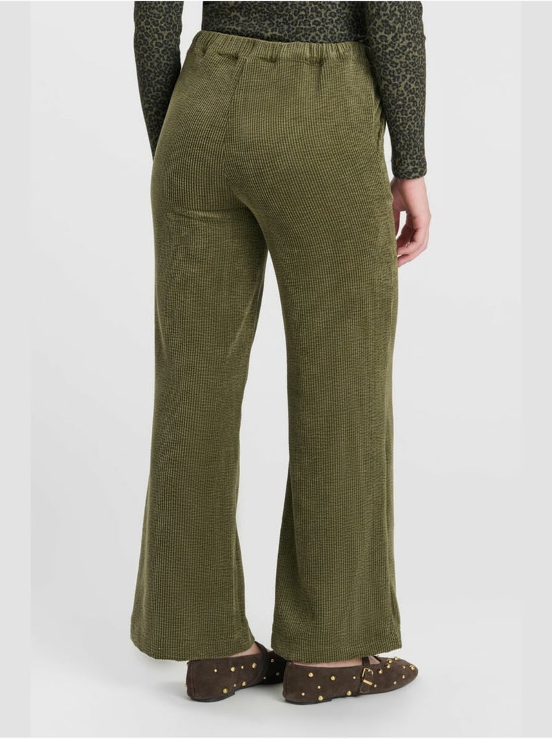Pantalon margegi droite 'le temps des cerises' Kaki - Kiabi