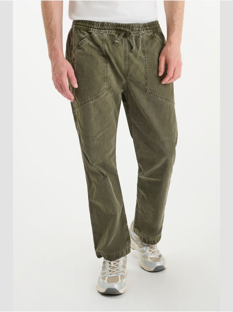 Pantalon MARTIN loose, large 'Le Temps Des Cerises' Kaki - Kiabi