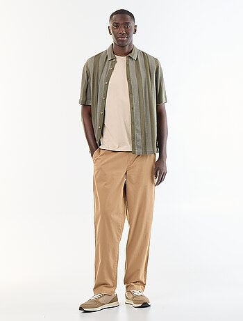 Pantalon matière effet peau de pêche