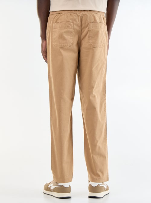 Pantalon matière effet peau de pêche - Kiabi