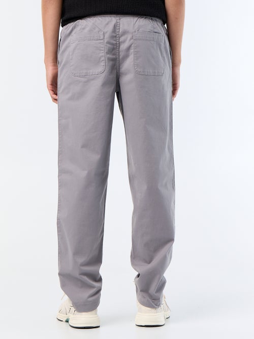 Pantalon matière effet peau de pêche - Kiabi