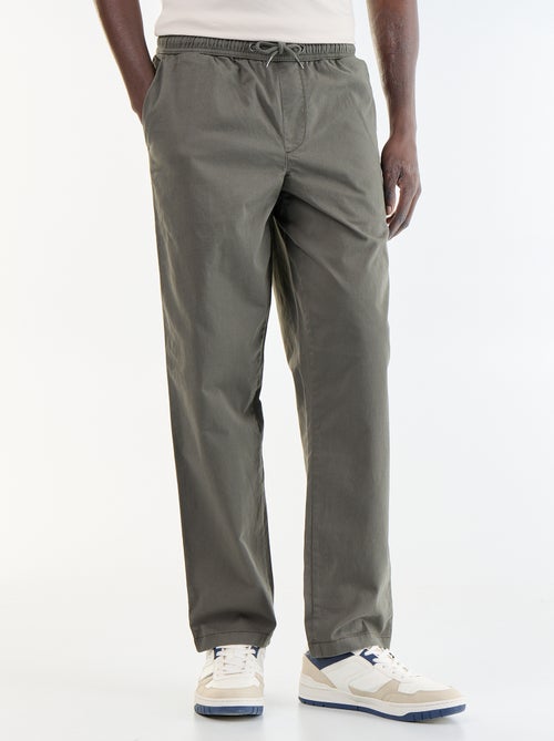 Pantalon matière effet peau de pêche - Kiabi