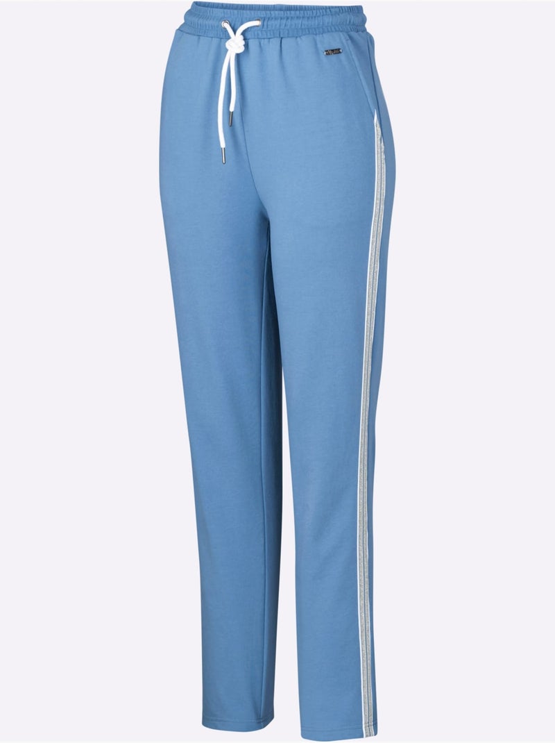 Pantalon Matière Sweat - Taille Courte - Witt Bleu - Kiabi